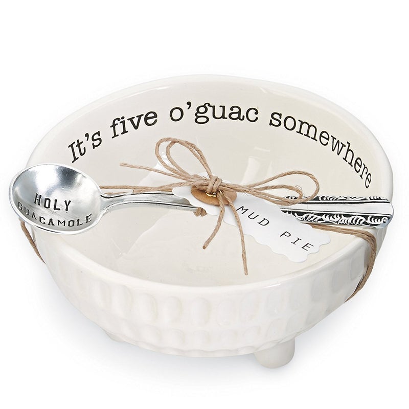 Mud Pie Circa Guacamole and Salsa Serving Dish Sets (Five O'Guac) - Image 3